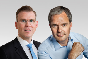 Burkard Dregger und Florian Graf, neuer und alter Vorsitzender der CDU-Fraktion Berlin 